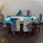 Homwatica Blue Abstract Printed Elastic Chair Cover 50X65Cm Pack Of 4