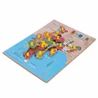 Wooden India Map Board with Cutouts for Kids 