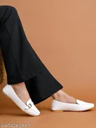 Solid Synthetic Ballerinas for Women 