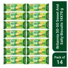 Britannia 50-50 Sweet And Salty Biscuits 14X76 g (Pack Of 14)