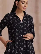 Cotton Blend Printed Short Kurti with Palazzo Set for Women 