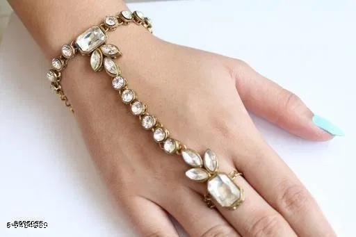 Alloy Bracelets For Women & Girls, White