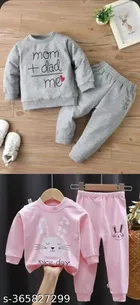 Cotton Blend Full Sleeves T-Shirt with Pant Clothing Set for Kids 