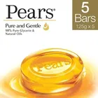Pears प्योर & जेंटल ग्लिसरीन & नेचुरल ऑयल्स साबुन 5X125gm 