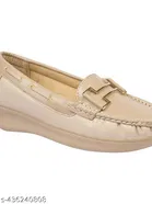 Shoetopia Solid Synthetic Loafers for Girls 