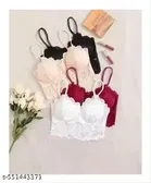 Net Solid Bras for Women, Assorted, Pack of 4 