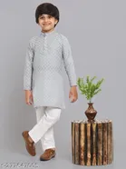 Cotton Blend Kurta with Pyjamas for Boys 