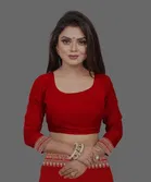 Vichitra Silk Lace Saree for Women 