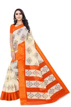 Linen Ethnic Motif Saree for Women 