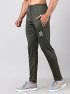 Polyester Solid Trackpant for Men (Olive, XS)
