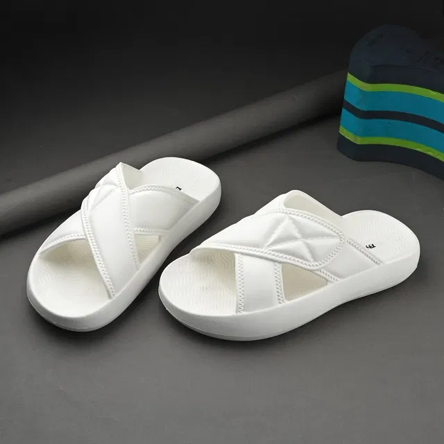 Sliders for Men (White, 10)