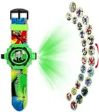 Synthetic 2 Pcs Rakhi with Chocolate & Projector Watch 