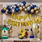 Cocktail Theme 9th Birthday Balloon Decoration Kit , Multicolor, Pack Of 68