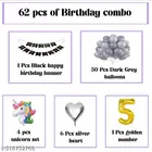 62 Pcs 5th Birthday Decoration kit, Multicolour, Set of 1