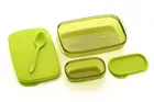 Parikshit Divine Lunch Box For Schol And Office use (Green)
