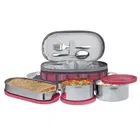 MILTON Corporate Stainless Steel,(2 x 280 ml, 472 ml)Maroon 3 Containers Lunch Box  (Maroon, 1032 ml, Thermoware, Pack of 1)