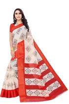 Linen Ethnic Motif Saree for Women 
