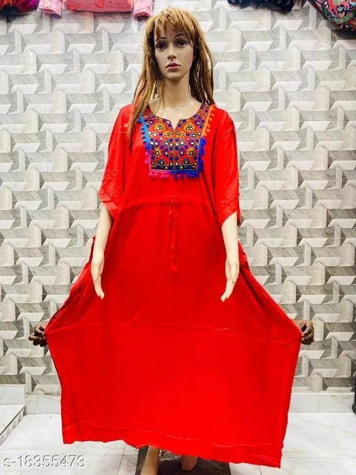 Gown for Women (Red, 4XL)