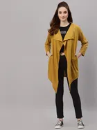 Pure Cotton Solid Shrug for Women (Mustard, Free Size)