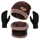 Beanie Cap with Neck Warmer & Gloves for Unisex 
