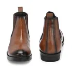 Solid Heeled Boots for Men, Synthetic Leather 