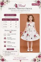 Printed Party Wear Dress for Girls 