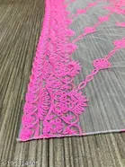 Botanical Aari Work Embroidered Net Dupatta for Women 