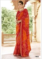 Georgette Printed Saree for Women 