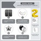 2nd Happy Birthday Balloon Decoration Kit, Black, Set of 1