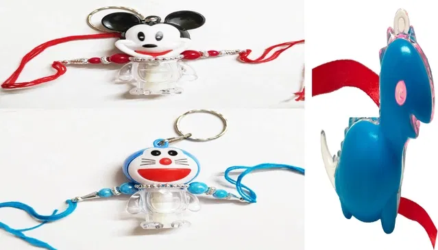 LED Light Kids Rakhi (Multicolor, Pack of 3)