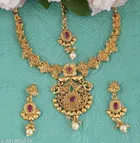 Necklace with Earrings with Maangtika for Women 