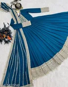 Embroidered Kurta Set with Dupatta for Women 