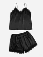 Satin Solid Nightsuit Set for Women 