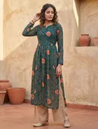 Bindu Bandhej Georgette Naira Kurti for Women 