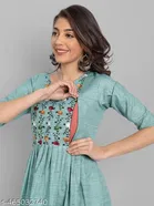 Botanical Embroidered Maternity Kurti 