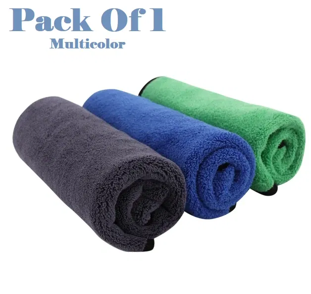 Microfiber Thick Lint & Streak-Free Multipurpose Cleaning Clothes (Multicolor, Pack of 1)