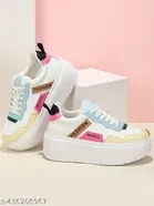 Shoetopia Solid Synthetic Sneakers for Girls 