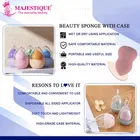 Majestique Blending Sponge Makeup Cosmetic Sponge for Dry & Wet Use 