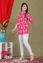 Rayon Three Quarter Sleeves Top for Women 