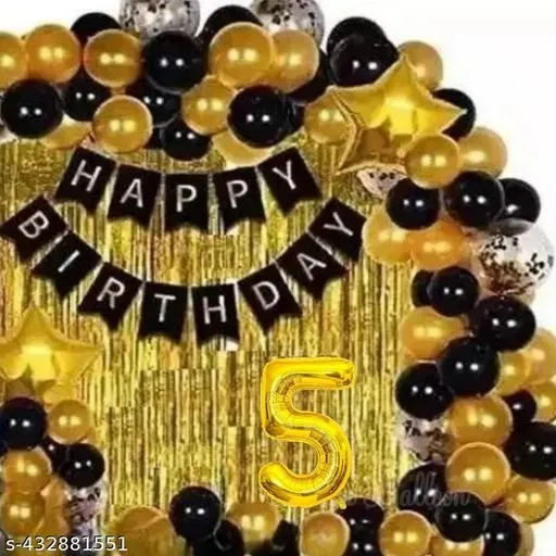 48 Pcs 5th Birthday Decoration kit for Kids, Multicolour, Set of 1