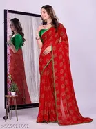 Georgette Bandhini Saree for Women 