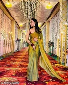 JImmy Choo Saree for Women, Gold 