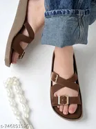Shoetopia Flat Brown Size 5.0