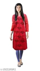 Woolen Printed Kurti for Women 