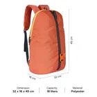 DE VAGABOND STATIC Orange Bag, Backpack 17 Inch 18 Ltr Casual/Daypack 
