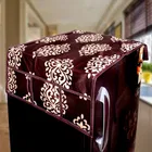 PVC Printed Fridge Top Cover with 3 Pcs Shelf Mats & Handle Cover 