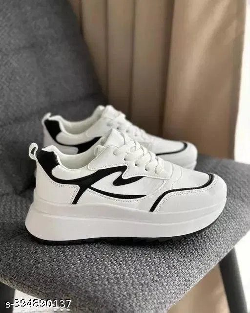 Casual Shoes for Women (White, 5)