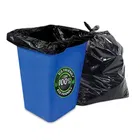 Biodegradable Garbage Bags, Black, Large [24 x 32 Inches], [15 Pcs x 2 Rolls]