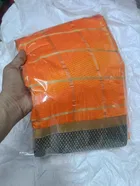 Sana Silk Checkred Saree for Women, Yellow 