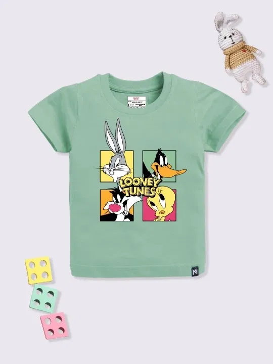 Round Neck Printed T-Shirt for Boys (Green, 3-4 Years)